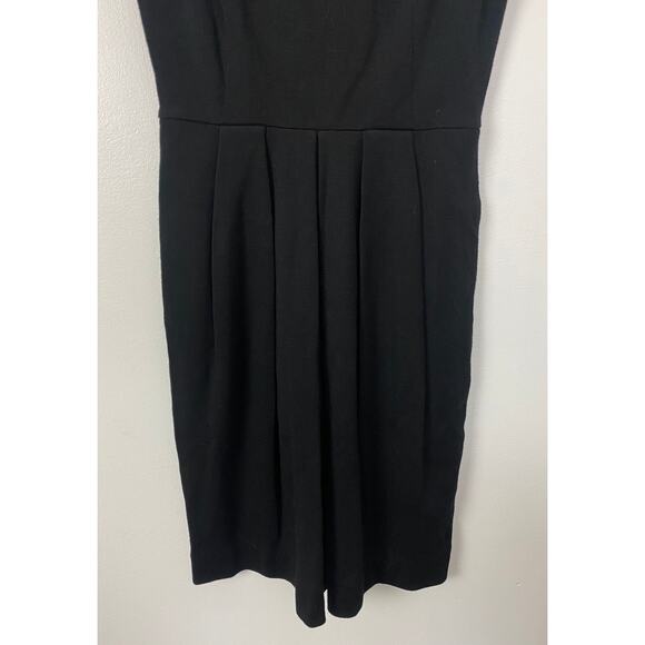 Women J. Crew wool solid black sleeveless shift dress, 2 - Picture 3 of 6